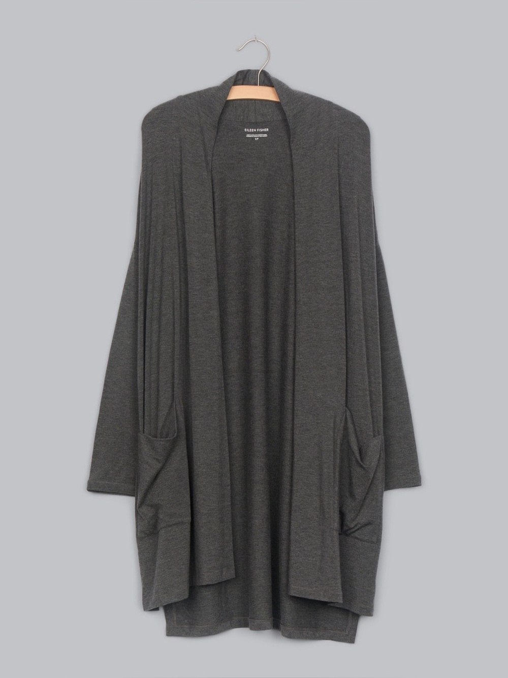 EILEEN FISHER Cozy Tencel Stretch Jersey Jacket
Open-Front Draped Pockets